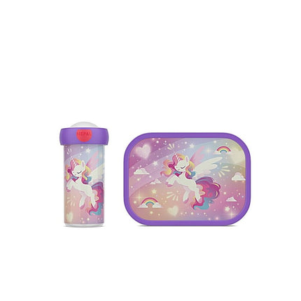 Lunchset Campus Schoolbeker en Lunchbox Unicorn Glow - Babywinkel - 8720294058564
