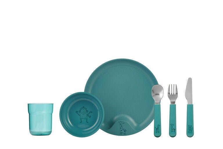 Mepal Kinderservies Set Mio 6 delig Deep Turquoise - Mepal - Babywinkel - 8711269993751