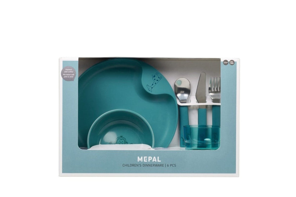 Mepal Kinderservies Set Mio 6 delig Deep Turquoise - Mepal - Babywinkel - 8711269993751