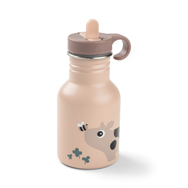 Metalen drinkfles Tiny farm Powder 350 ml koop je bij Babywinkel