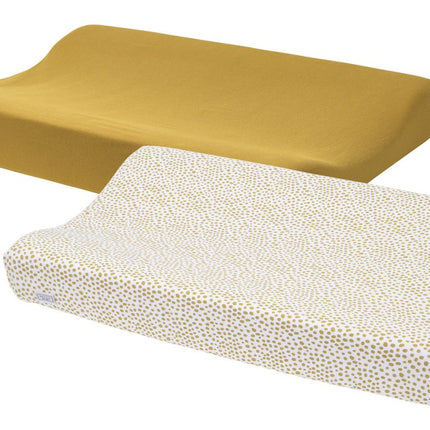 Meyco Aankleedkussenhoes 2St Basic Jersey Cheetah Honey Gold - Meyco - Babywinkel - 4054703862379