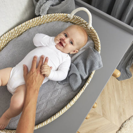 Meyco Aankleedkussenhoes Diamond Grijs Melange - Meyco - Babywinkel - 4054703633306