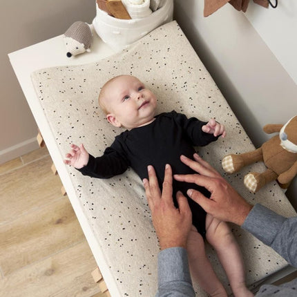 Meyco Aankleedkussenhoes Rib Mini Spot Sand Melange 50X70cm - Meyco - Babywinkel - 4054703224016