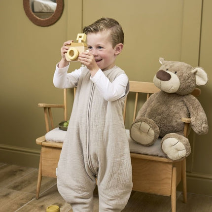 Meyco Baby Uni Baby Winter Slaapoverall Jumper Pre - Washed Hydrofiel Greige - Meyco - Babywinkel - 4054703247466