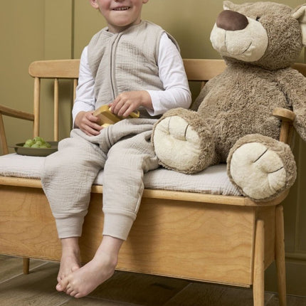 Meyco Baby Uni Baby Winter Slaapoverall Jumper Pre - Washed Hydrofiel Greige - Meyco - Babywinkel - 4054703247466