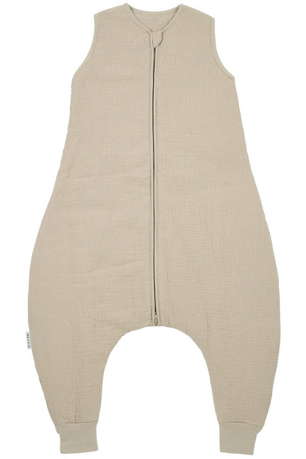 Meyco Baby Uni Baby Winter Slaapoverall Jumper Pre - Washed Hydrofiel Sand koop je bij Babywinkel