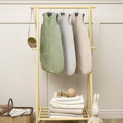 Meyco Baby Uni Winter Baby Slaapzak Pre - Washed Hydrofiel Olive Green - Meyco - Babywinkel - 4054703246636