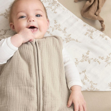 Meyco Baby Uni Winter Baby Slaapzak Pre - Washed Hydrofiel Sand - Meyco - Babywinkel - 4054703246308