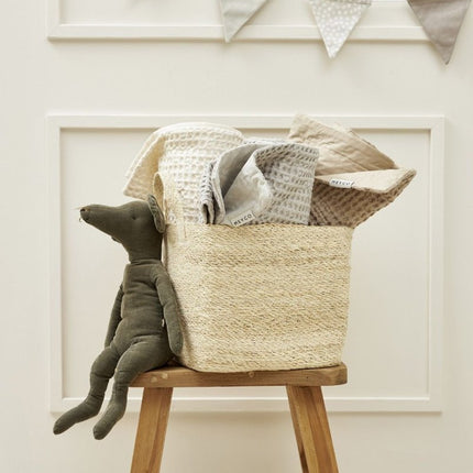 Meyco Baby Waffle Cotton Ledikant Deken Greige 100x150cm - Meyco - Babywinkel - 4054703235425