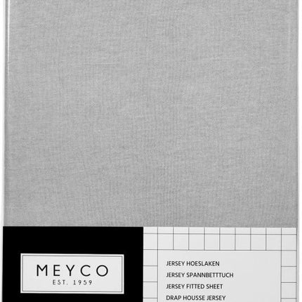 Meyco Hoeslaken Jersey Lichtgrijs 70x140/150 cm - Meyco - Babywinkel - 4054703565058