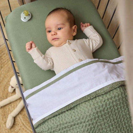 Meyco Hoeslaken Wieg 2St Olive Green 40X80/90cm - Meyco - Babywinkel - 4054703668124