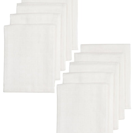 Meyco Hydrofiele Doek 10St Wit 80x80cm - Meyco - Babywinkel - 4054703524000