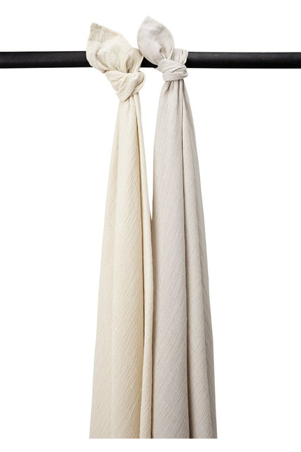 Meyco Hydrofiele Doek 2 - Pack Soft Sand/Greige 120X120cm - Meyco - Babywinkel - 4054703201628