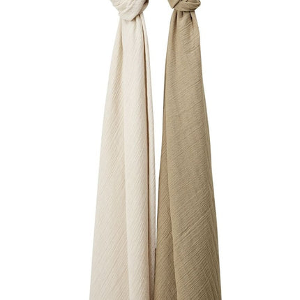 Meyco Hydrofiele Doek 2 - Pack Soft Sand/Taupe 120X120cm - Meyco - Babywinkel - 4054703201611