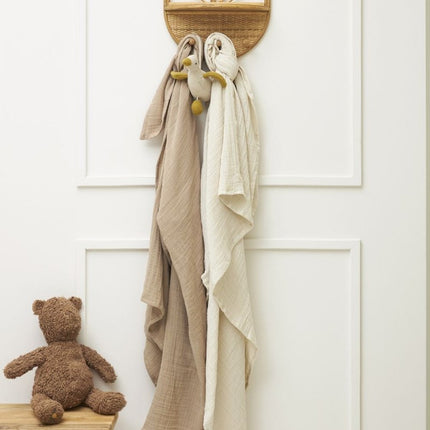 Meyco Hydrofiele Doek 2 - Pack Soft Sand/Taupe 120X120cm - Meyco - Babywinkel - 4054703201611