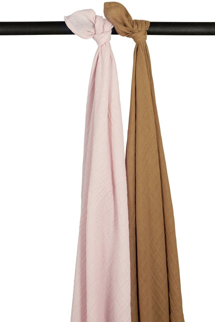 Meyco Hydrofiele Doek 2St Soft Pink/Toffee - Meyco - Babywinkel - 4054703488876