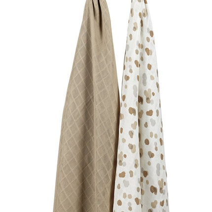 Meyco Hydrofiele Doek 2St Stains Sand - Meyco - Babywinkel - 4054703451962