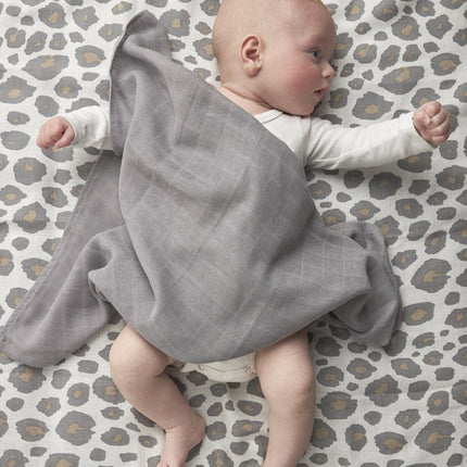 Meyco Hydrofiele Doek 3St Panter Neutral/ Grijs/Panter Neutral - Meyco - Babywinkel - 4054703452211