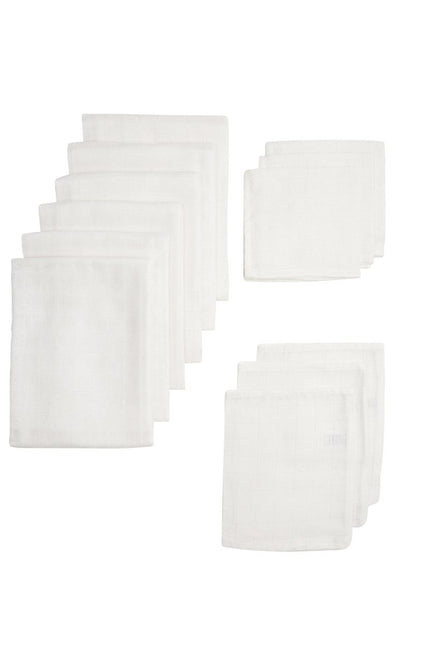 Meyco Hydrofiele Doek Hydrofiel Set 12St Wit met 70X70cm Luiers - Meyco - Babywinkel - 4054703504002