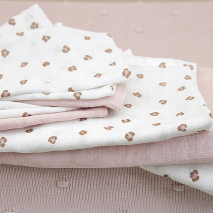 Meyco Hydrofiele Doek Set 9St Mini Panther Soft Pink - Meyco - Babywinkel - 4054703453546