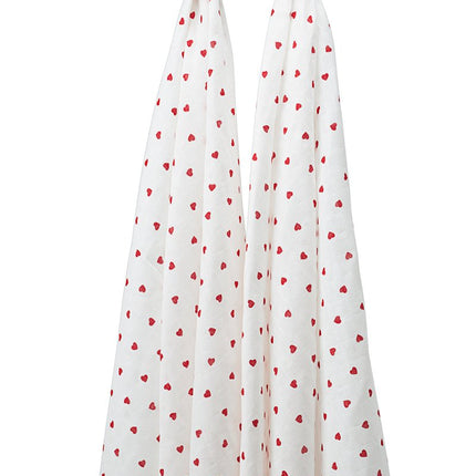 Meyco Hydrofiele Doek Sweet Heart Red 2St 120cm - Meyco - Babywinkel - 4054703925968