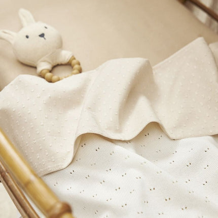 Meyco Ledikantdeken Bamboe Offwhite 100X150cm - Meyco - Babywinkel - 4054703238129