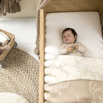 Meyco Ledikantdeken Branches Sand 100X150cm - Meyco - Babywinkel - 4054703963328