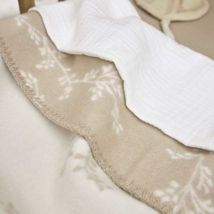 Meyco Ledikantdeken Branches Sand 100X150cm - Meyco - Babywinkel - 4054703963328