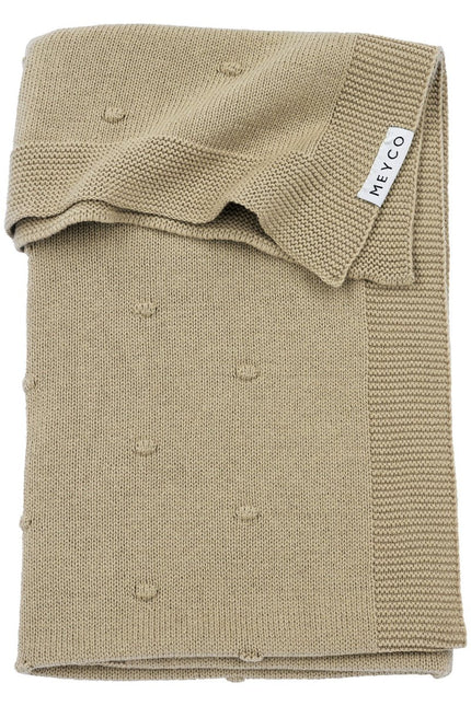 Meyco Ledikantdeken Mini Knots Sand - Meyco - Babywinkel - 4054703530797