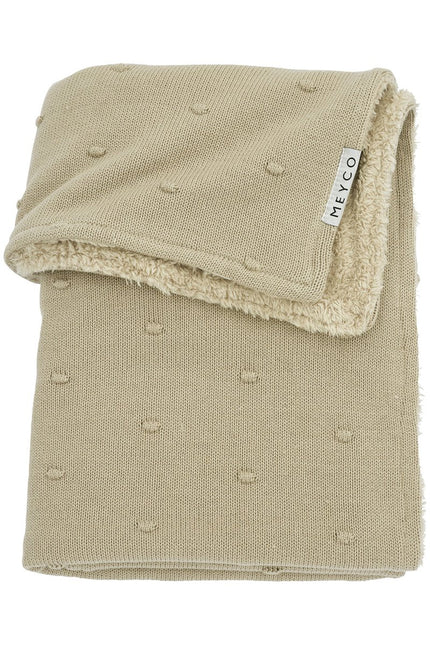 Meyco Ledikantdeken Teddy Mini Knots Sand - Meyco - Babywinkel - 4054703550795