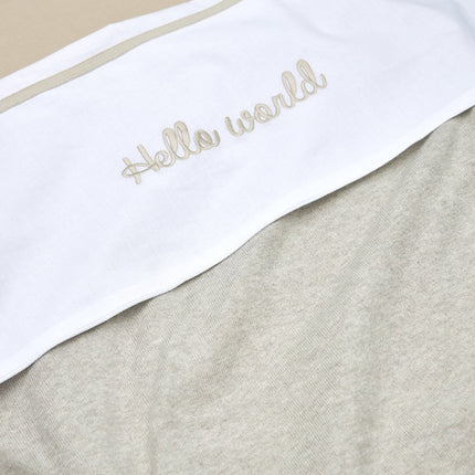Meyco Ledikantlaken Hello World Sand - Meyco - Babywinkel - 4054703414745