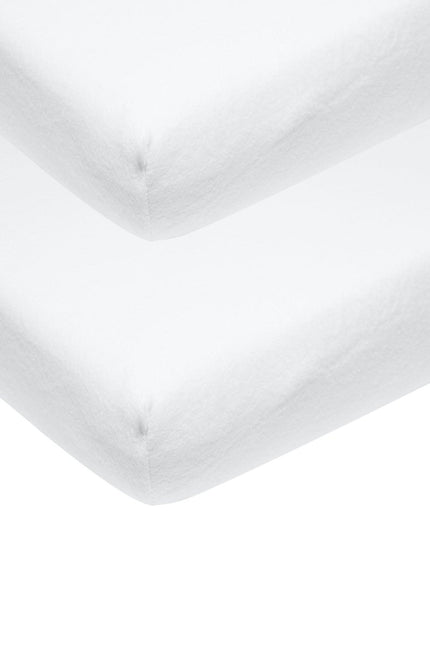 Meyco Molton Hoeslaken Strech Co - Sleeper 2St White 50X90cm - Meyco - Babywinkel - 4054703364907