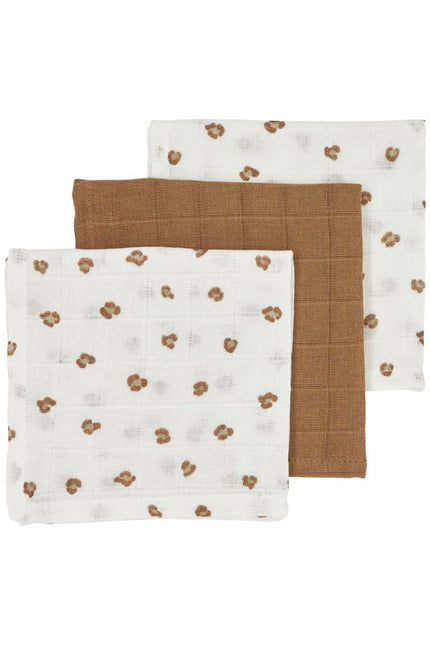 Meyco Monddoekje 3St Mini Panther Toffee - Meyco - Babywinkel - 4054703457551