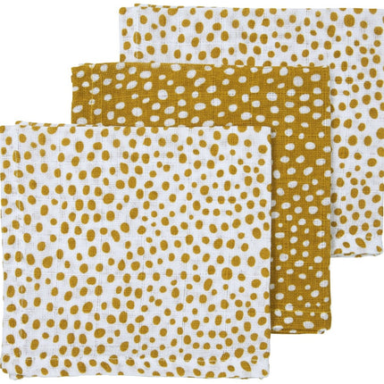 Meyco Monddoekje Cheetah Honey Gold 3st - Meyco - Babywinkel - 4054703457377
