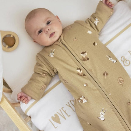 Meyco Slaapzak Baby Afritsbare Mouwen Forest Animals Sand - Meyco - Babywinkel - 4054703533019