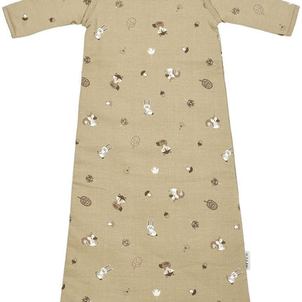 Meyco Slaapzak Baby Afritsbare Mouwen Forest Animals Sand - Meyco - Babywinkel - 4054703533019