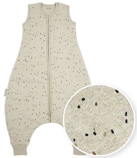 Meyco Slaapzak Baby Rib Mini Spot Winter Jumper Sand Melange koop je bij Babywinkel