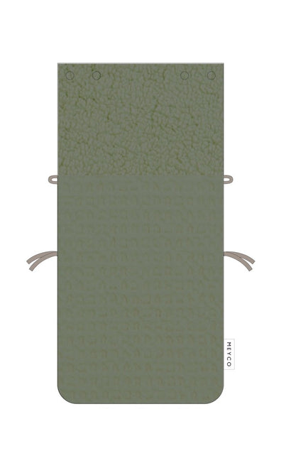 Meyco Voetenzak Wafel Teddy Olive Green 40X82cm - Meyco - Babywinkel - 4054703248814