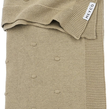 Meyco Wiegdeken Mini Knots Sand - Meyco - Babywinkel - 4054703330793