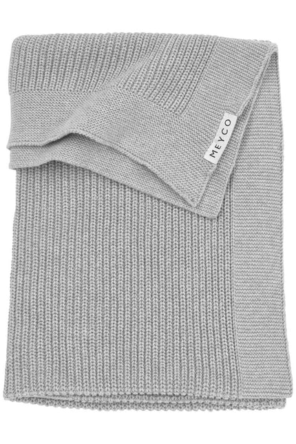 Meyco Wiegdeken Rib Grey Melange - Meyco - Babywinkel - 4054703330908