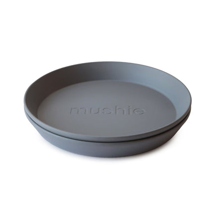 Mushie Baby Bordje Rond Smoke 2st - Mushie - Babywinkel - 7426999780595
