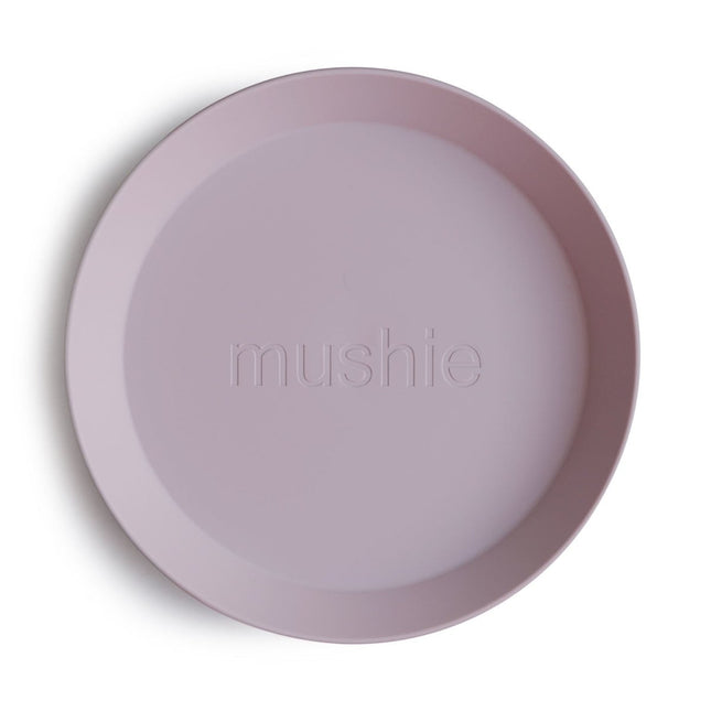Mushie Baby Bordje Rond Soft Lilac 2st koop je bij Babywinkel