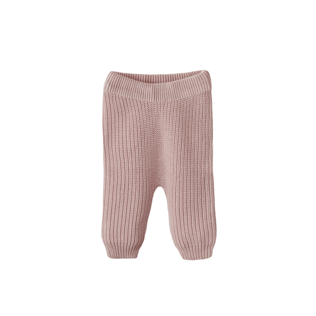 Mushie Baby Broekje Chunky Knit Blush koop je bij Babywinkel