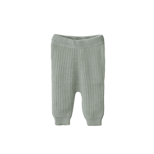 Mushie Baby Broekje Chunky Knit Light Mint koop je bij Babywinkel
