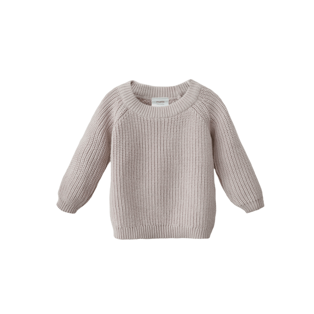 Mushie Baby Sweater Chunky Knit Beige - Mushie - Babywinkel - 810052468501
