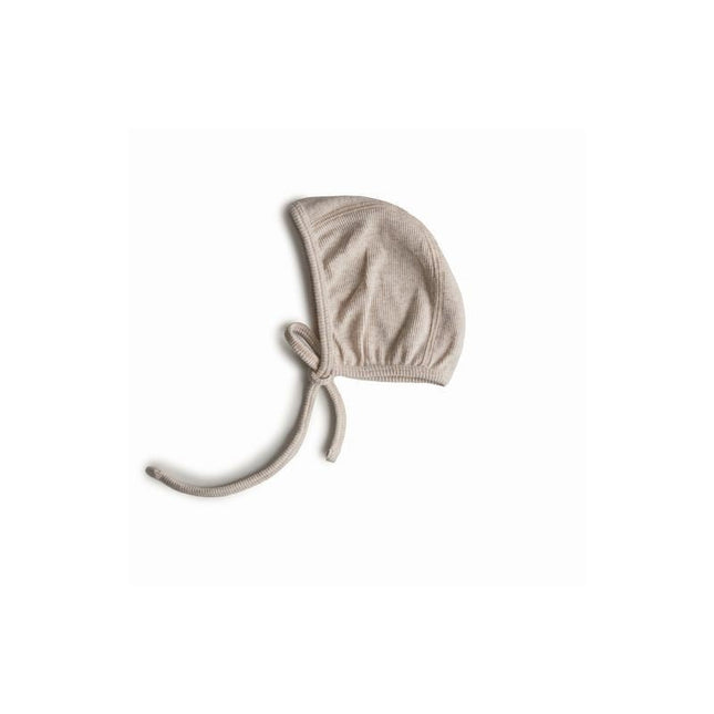 Mushie Babymutsje Bonnet Beige Melange - Mushie - Babywinkel - 810052465234