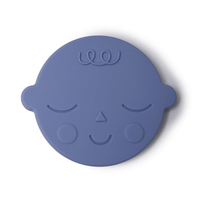 Mushie Bijtring Gezichtje Blueberry koop je bij Babywinkel