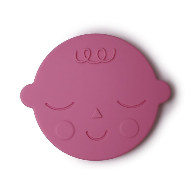 Mushie Bijtring Gezichtje Bubblegum koop je bij Babywinkel