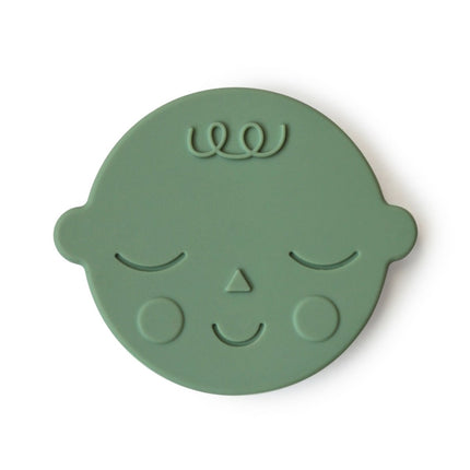 Mushie Bijtring Gezichtje Pistachio - Mushie - Babywinkel - 810052461854
