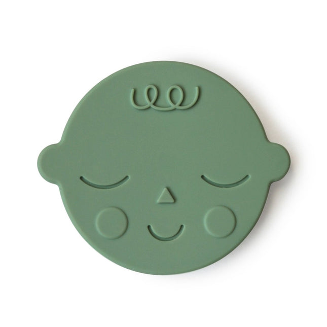 Mushie Bijtring Gezichtje Pistachio - Mushie - Babywinkel - 810052461854
